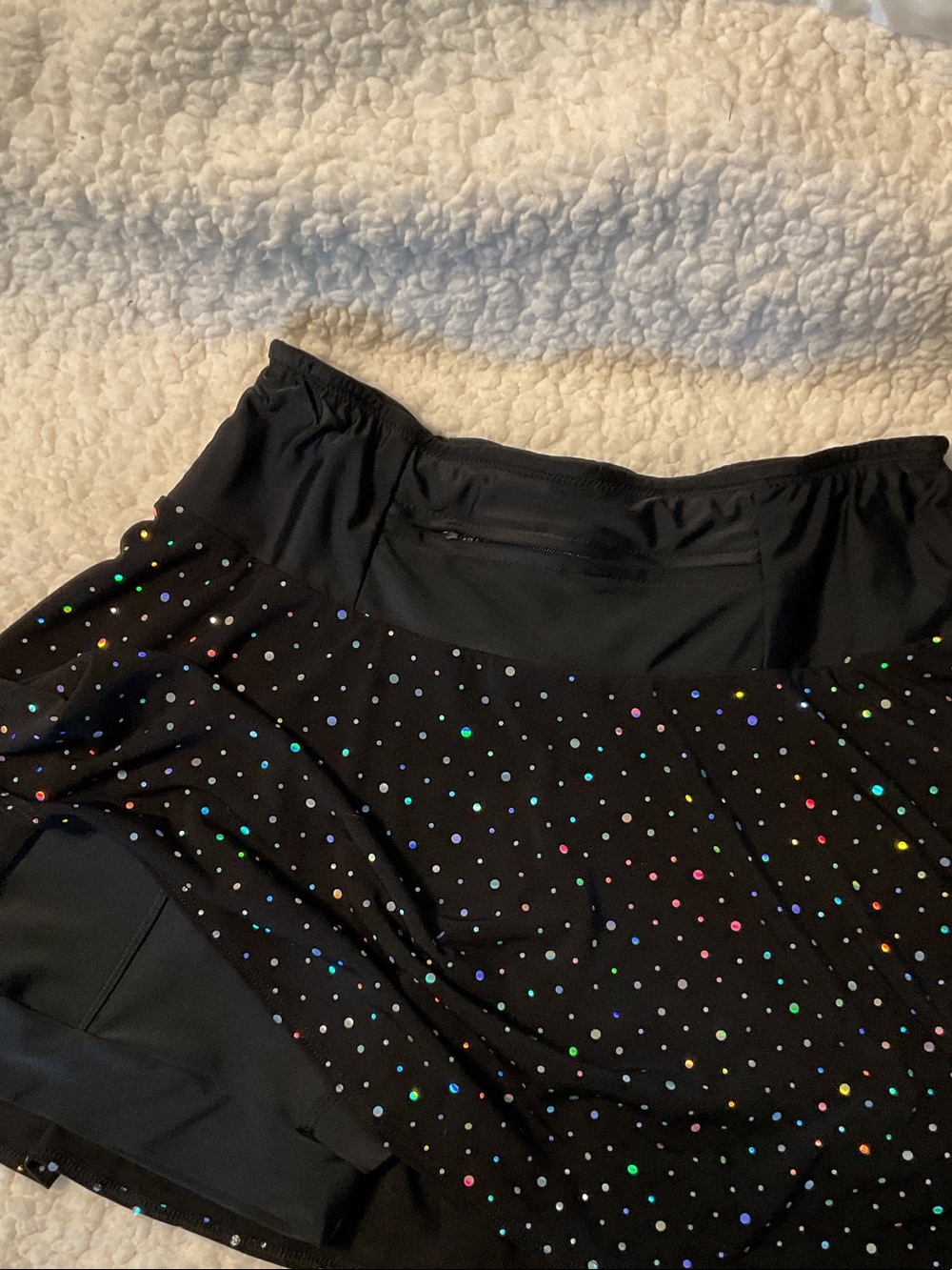 Black Sparkle Skirt with Sequins